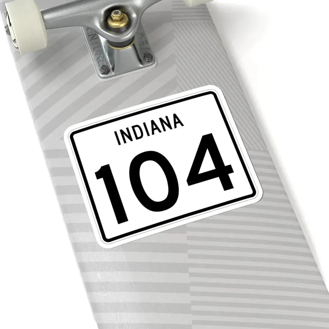 Indiana 104 (Indiana) (Road Sign) STICKER Vinyl Kiss-Cut Decal - The Sticker Space