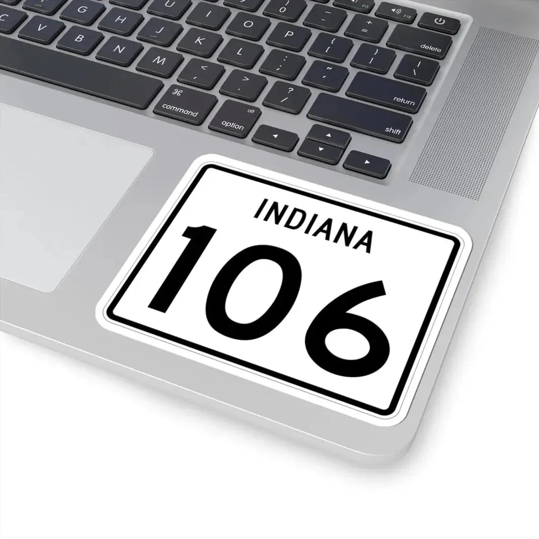 Indiana 106 (Indiana) (Road Sign) STICKER Vinyl Kiss-Cut Decal - The Sticker Space