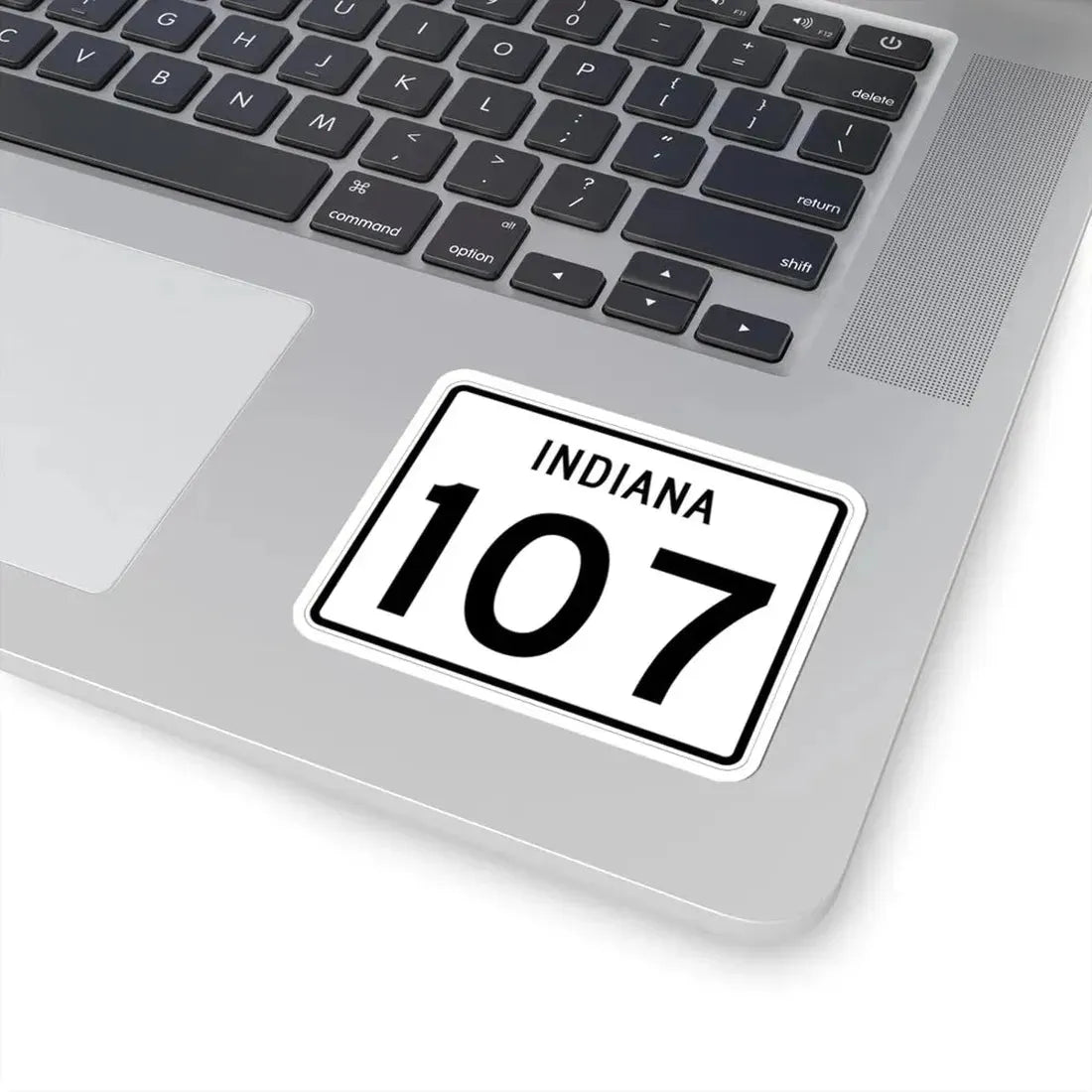 Indiana 107 (Indiana) (Road Sign) STICKER Vinyl Kiss-Cut Decal - The Sticker Space
