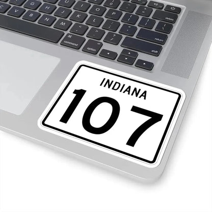 Indiana 107 (Indiana) (Road Sign) STICKER Vinyl Kiss-Cut Decal - The Sticker Space