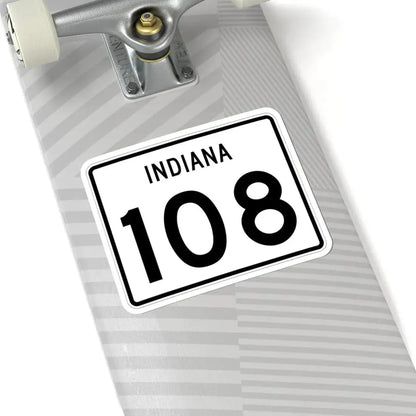 Indiana 108 (Indiana) (Road Sign) STICKER Vinyl Kiss-Cut Decal - The Sticker Space