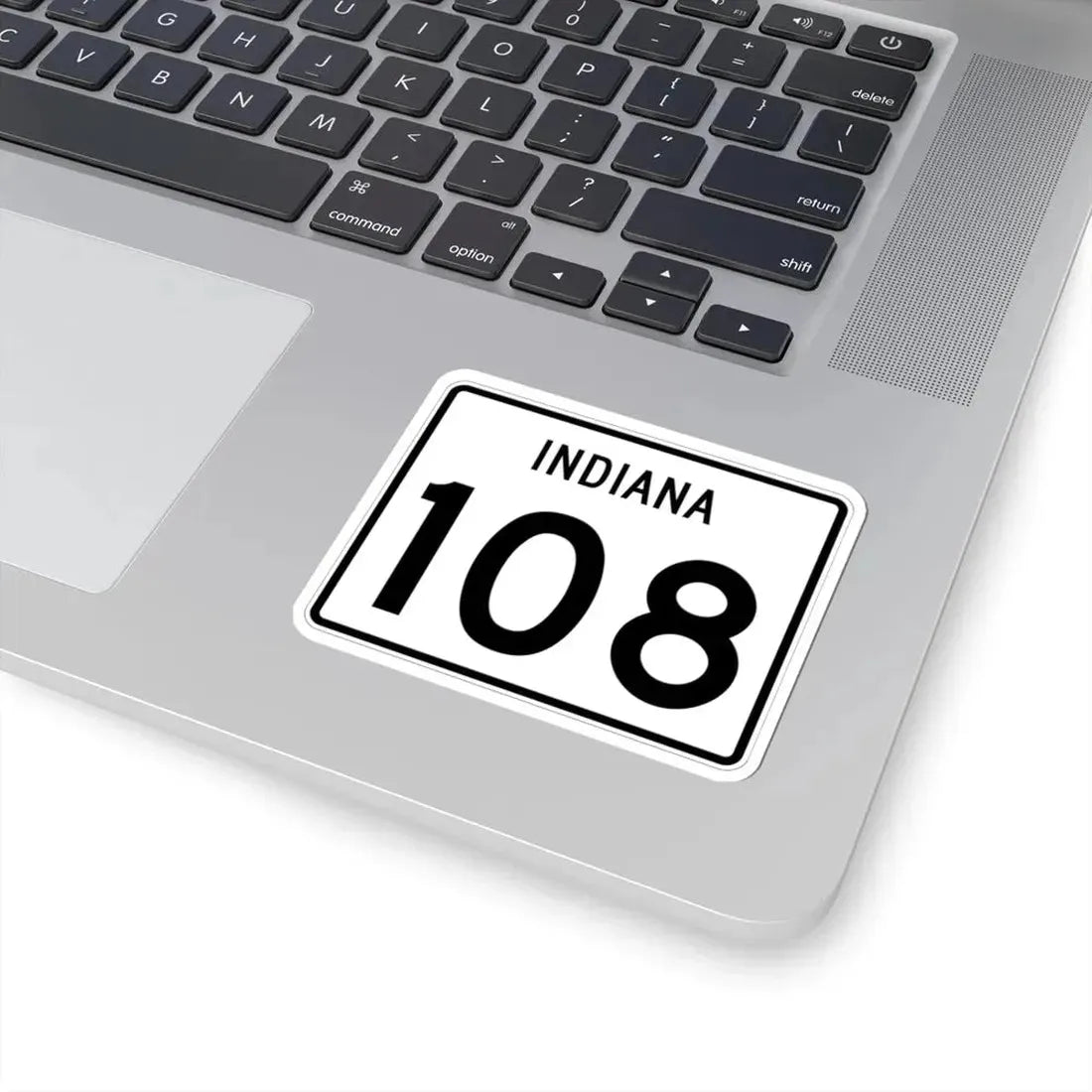Indiana 108 (Indiana) (Road Sign) STICKER Vinyl Kiss-Cut Decal - The Sticker Space
