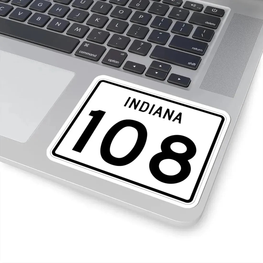 Indiana 108 (Indiana) (Road Sign) STICKER Vinyl Kiss-Cut Decal - The Sticker Space