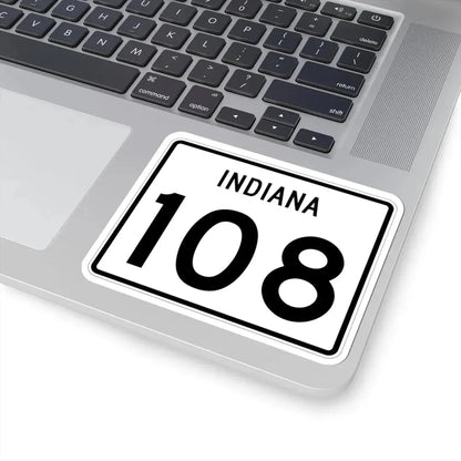 Indiana 108 (Indiana) (Road Sign) STICKER Vinyl Kiss-Cut Decal - The Sticker Space