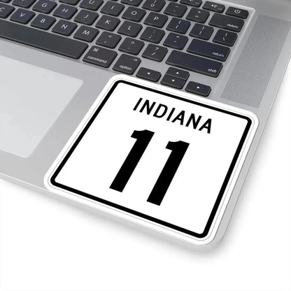 Indiana 11 (Indiana) (Road Sign) STICKER Vinyl Kiss-Cut Decal - The Sticker Space