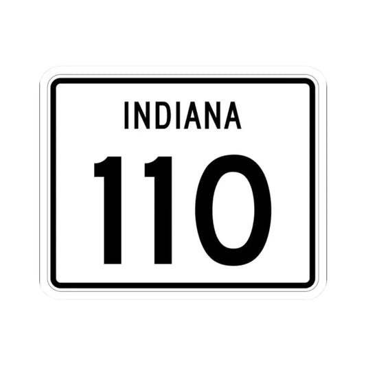 Indiana 110 (Indiana) (Road Sign) STICKER Vinyl Kiss-Cut Decal 2 Inch White - The Sticker Space