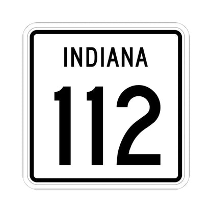 Indiana 112 1955 (Indiana) (Road Sign) STICKER Vinyl Kiss-Cut Decal 6 Inch White - The Sticker Space