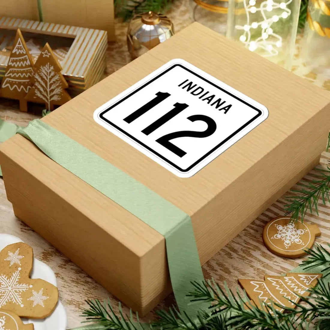 Indiana 112 1955 (Indiana) (Road Sign) STICKER Vinyl Kiss-Cut Decal - The Sticker Space