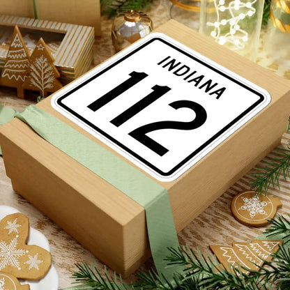 Indiana 112 1955 (Indiana) (Road Sign) STICKER Vinyl Kiss-Cut Decal - The Sticker Space