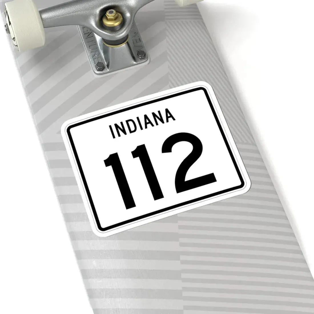 Indiana 112 (Indiana) (Road Sign) STICKER Vinyl Kiss-Cut Decal - The Sticker Space