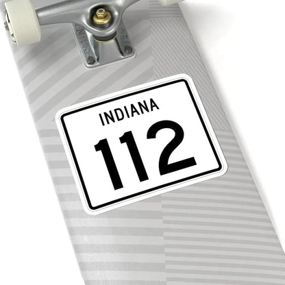 Indiana 112 (Indiana) (Road Sign) STICKER Vinyl Kiss-Cut Decal - The Sticker Space