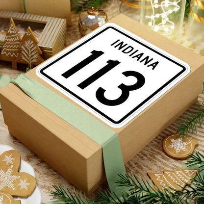 Indiana 113 1955 (Indiana) (Road Sign) STICKER Vinyl Kiss-Cut Decal - The Sticker Space