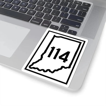 Indiana 114 1926 (Indiana) (Road Sign) STICKER Vinyl Kiss-Cut Decal - The Sticker Space