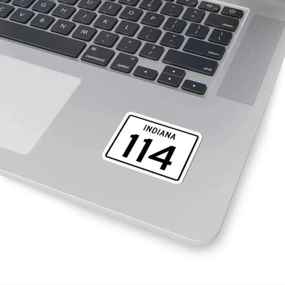 Indiana 114 (Indiana) (Road Sign) STICKER Vinyl Kiss-Cut Decal - The Sticker Space