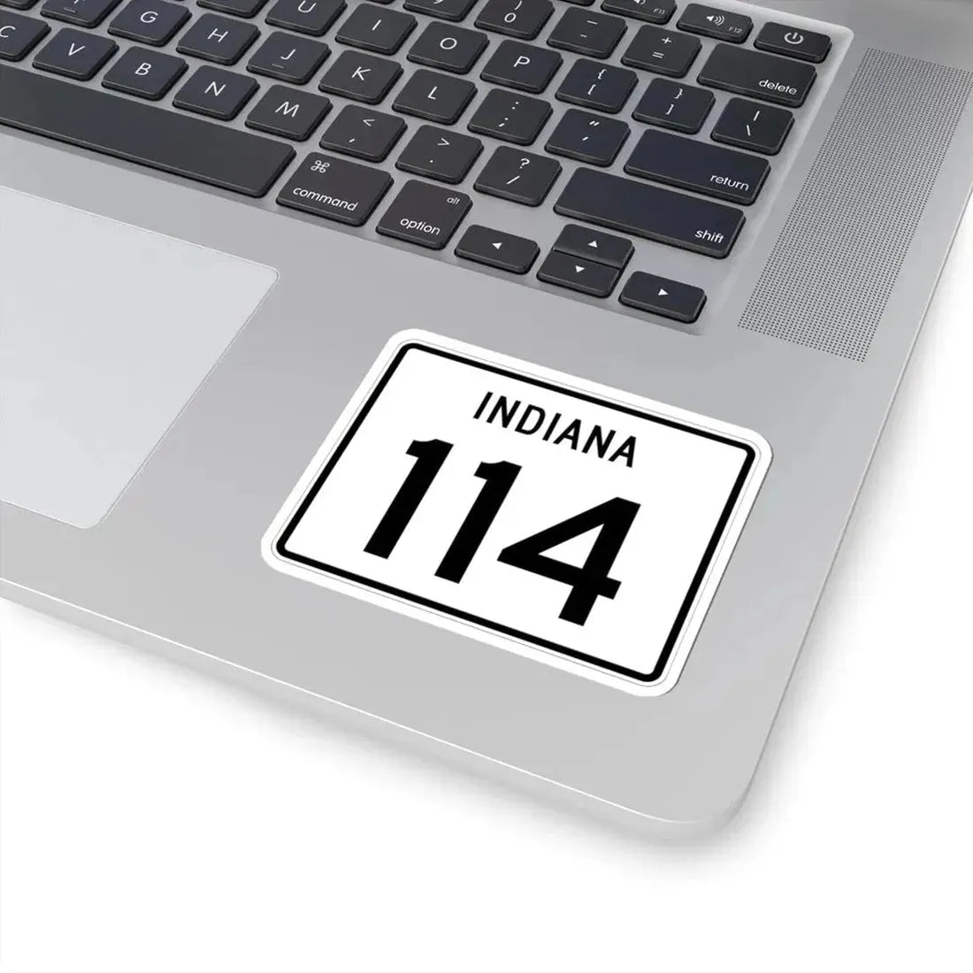 Indiana 114 (Indiana) (Road Sign) STICKER Vinyl Kiss-Cut Decal - The Sticker Space