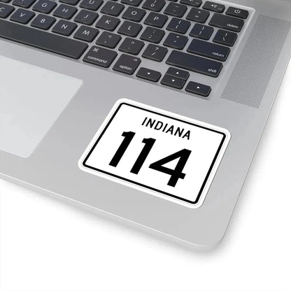 Indiana 114 (Indiana) (Road Sign) STICKER Vinyl Kiss-Cut Decal - The Sticker Space