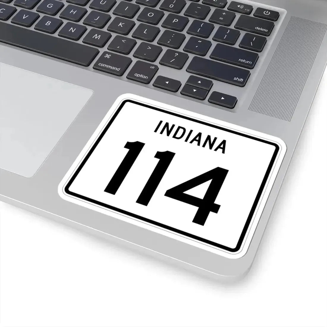 Indiana 114 (Indiana) (Road Sign) STICKER Vinyl Kiss-Cut Decal - The Sticker Space