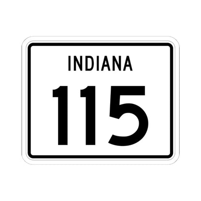 Indiana 115 (Indiana) (Road Sign) STICKER Vinyl Kiss-Cut Decal 6 Inch White - The Sticker Space