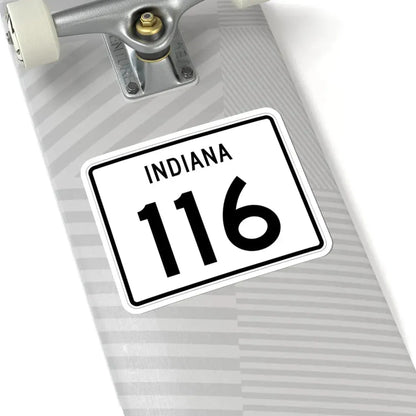 Indiana 116 (Indiana) (Road Sign) STICKER Vinyl Kiss-Cut Decal - The Sticker Space