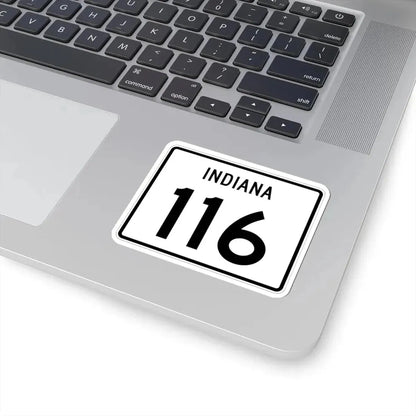 Indiana 116 (Indiana) (Road Sign) STICKER Vinyl Kiss-Cut Decal - The Sticker Space