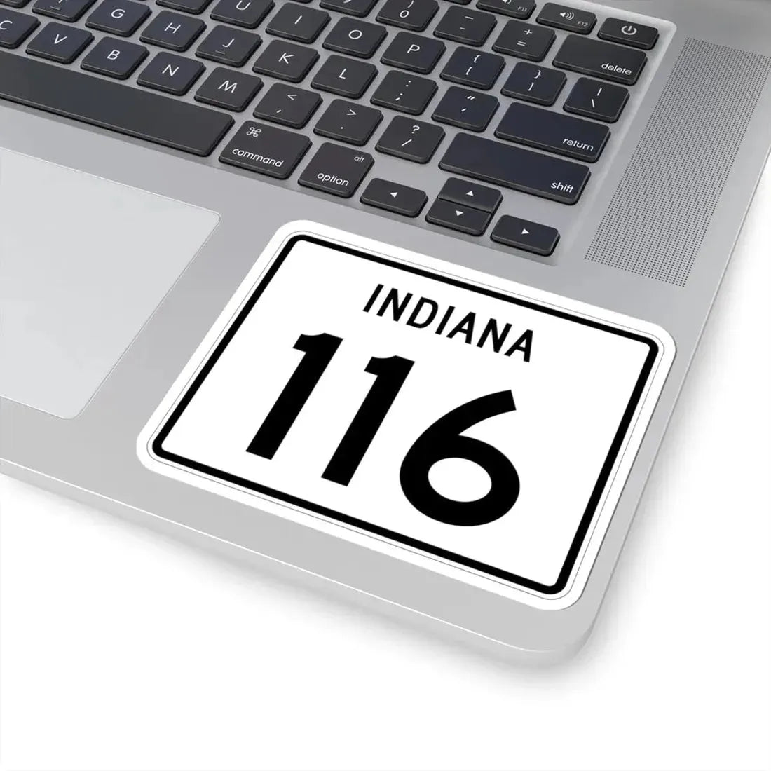 Indiana 116 (Indiana) (Road Sign) STICKER Vinyl Kiss-Cut Decal - The Sticker Space