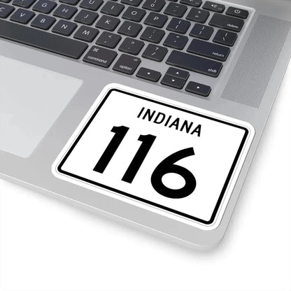 Indiana 116 (Indiana) (Road Sign) STICKER Vinyl Kiss-Cut Decal - The Sticker Space