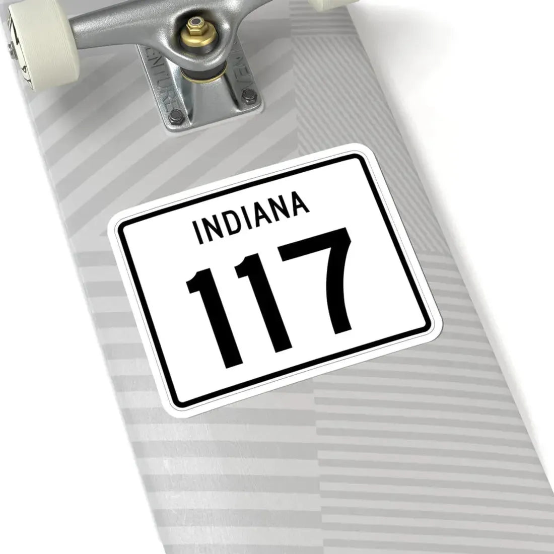 Indiana 117 (Indiana) (Road Sign) STICKER Vinyl Kiss-Cut Decal - The Sticker Space
