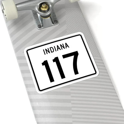 Indiana 117 (Indiana) (Road Sign) STICKER Vinyl Kiss-Cut Decal - The Sticker Space