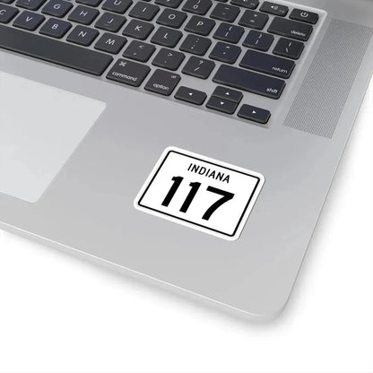 Indiana 117 (Indiana) (Road Sign) STICKER Vinyl Kiss-Cut Decal - The Sticker Space