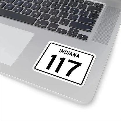 Indiana 117 (Indiana) (Road Sign) STICKER Vinyl Kiss-Cut Decal - The Sticker Space