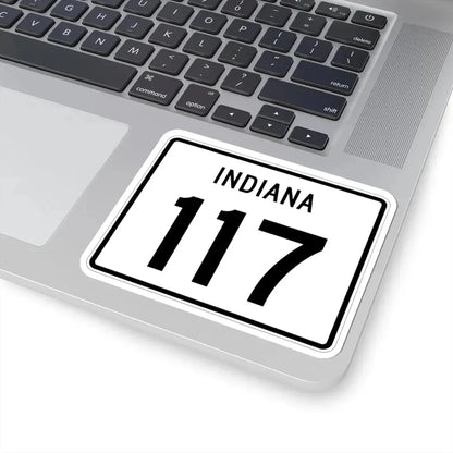 Indiana 117 (Indiana) (Road Sign) STICKER Vinyl Kiss-Cut Decal - The Sticker Space