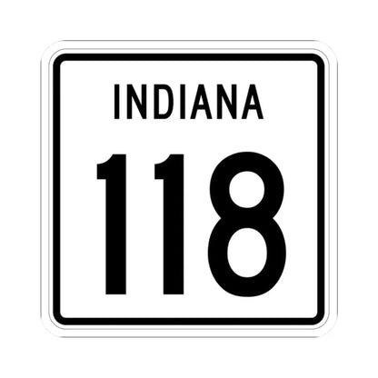 Indiana 118 1955 (Indiana) (Road Sign) STICKER Vinyl Kiss-Cut Decal 2 Inch White - The Sticker Space