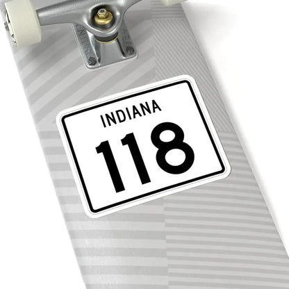 Indiana 118 (Indiana) (Road Sign) STICKER Vinyl Kiss-Cut Decal - The Sticker Space