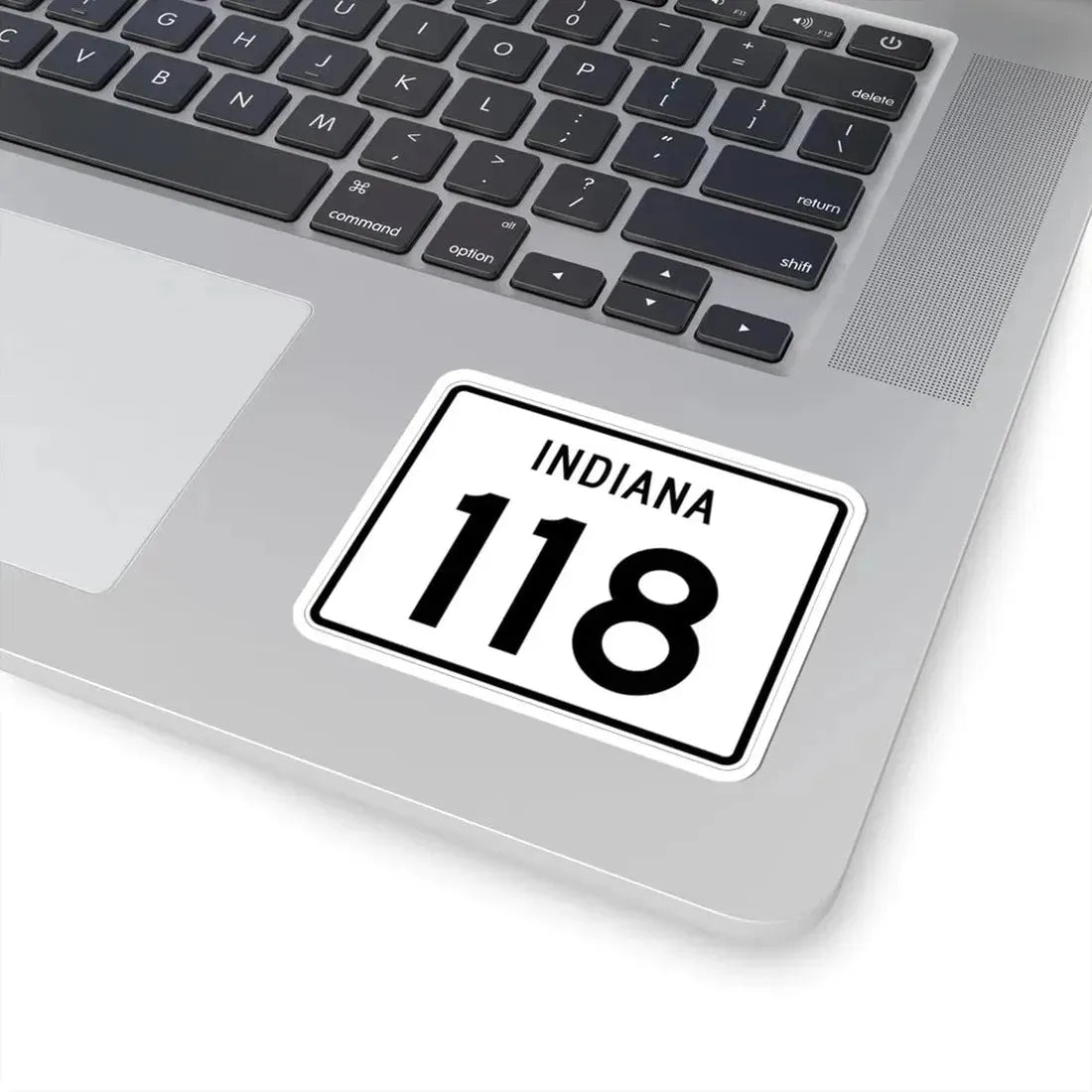 Indiana 118 (Indiana) (Road Sign) STICKER Vinyl Kiss-Cut Decal - The Sticker Space