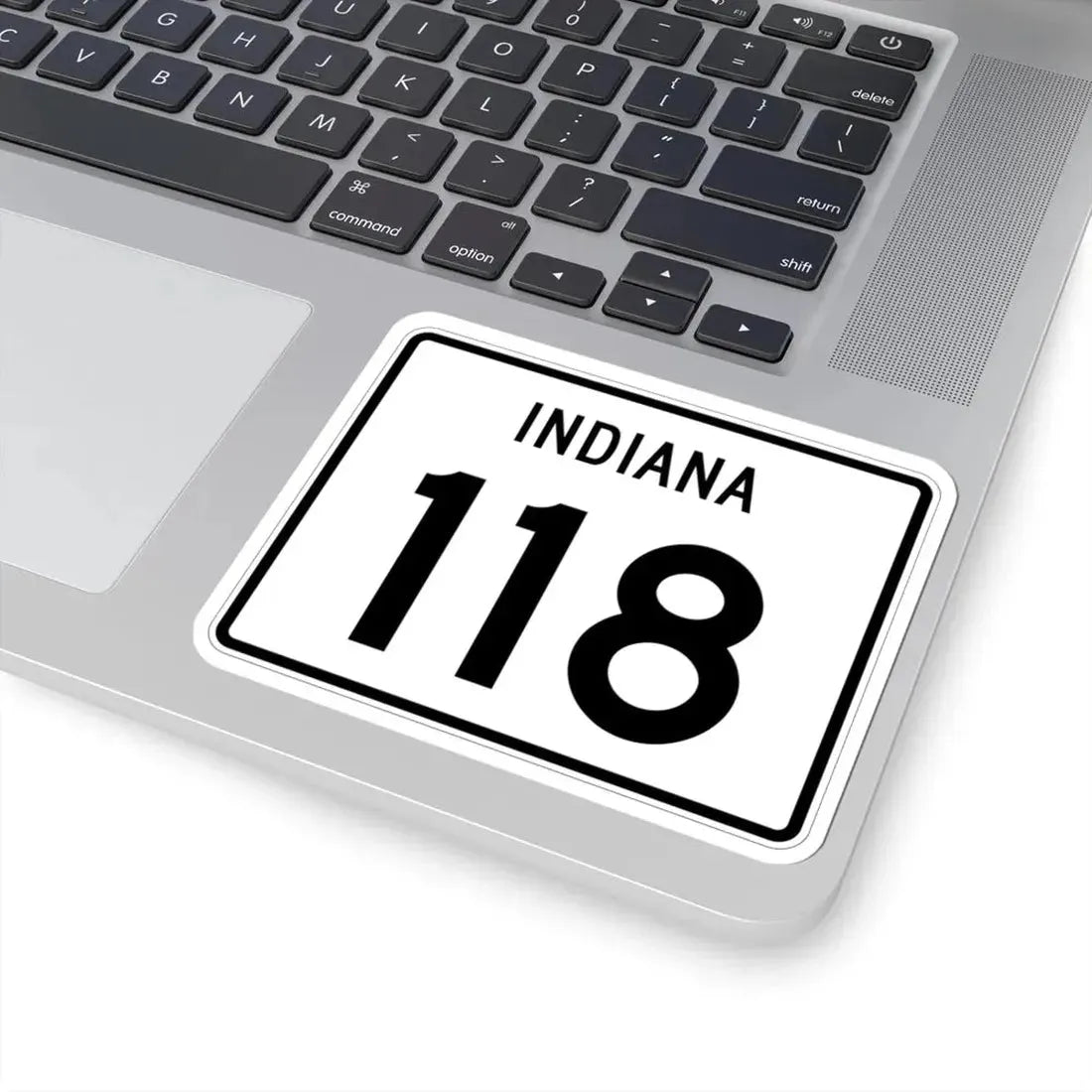 Indiana 118 (Indiana) (Road Sign) STICKER Vinyl Kiss-Cut Decal - The Sticker Space