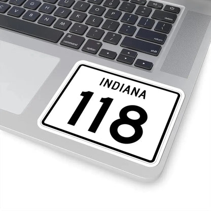 Indiana 118 (Indiana) (Road Sign) STICKER Vinyl Kiss-Cut Decal - The Sticker Space