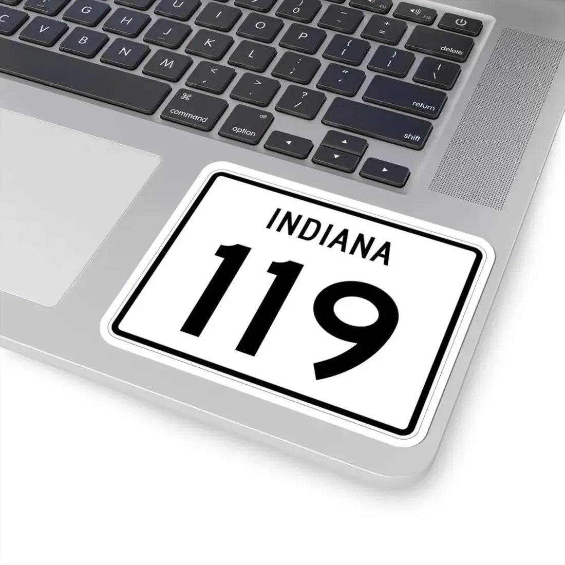 Indiana 119 (Indiana) (Road Sign) STICKER Vinyl Kiss-Cut Decal - The Sticker Space