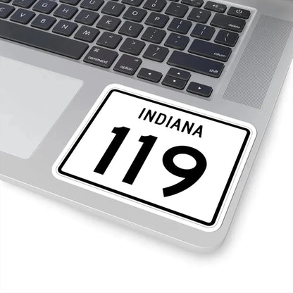 Indiana 119 (Indiana) (Road Sign) STICKER Vinyl Kiss-Cut Decal - The Sticker Space