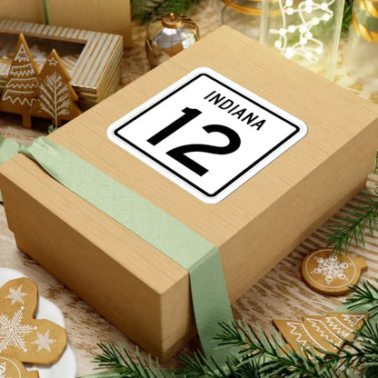 Indiana 12 (Indiana) (Road Sign) STICKER Vinyl Kiss-Cut Decal - The Sticker Space