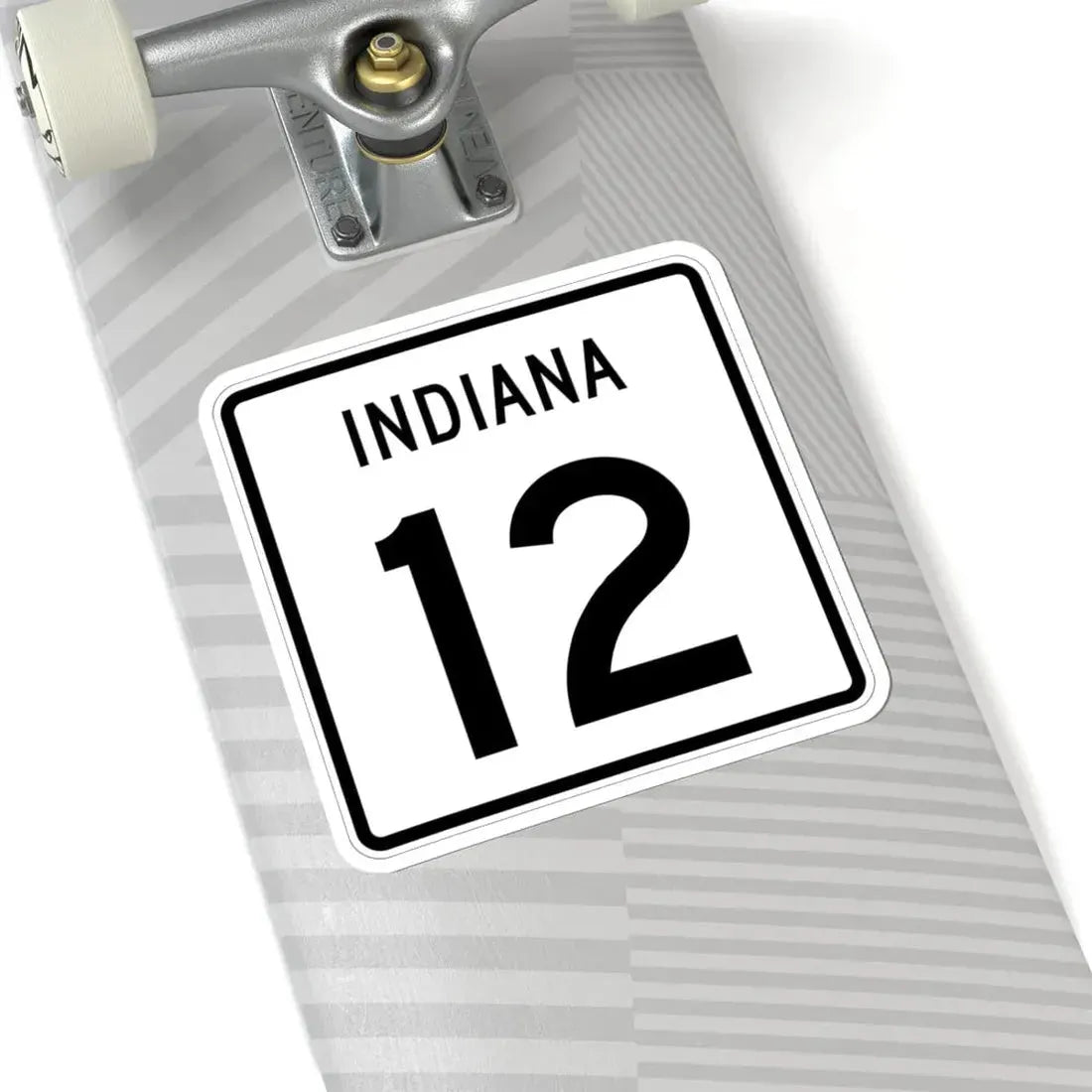 Indiana 12 (Indiana) (Road Sign) STICKER Vinyl Kiss-Cut Decal - The Sticker Space