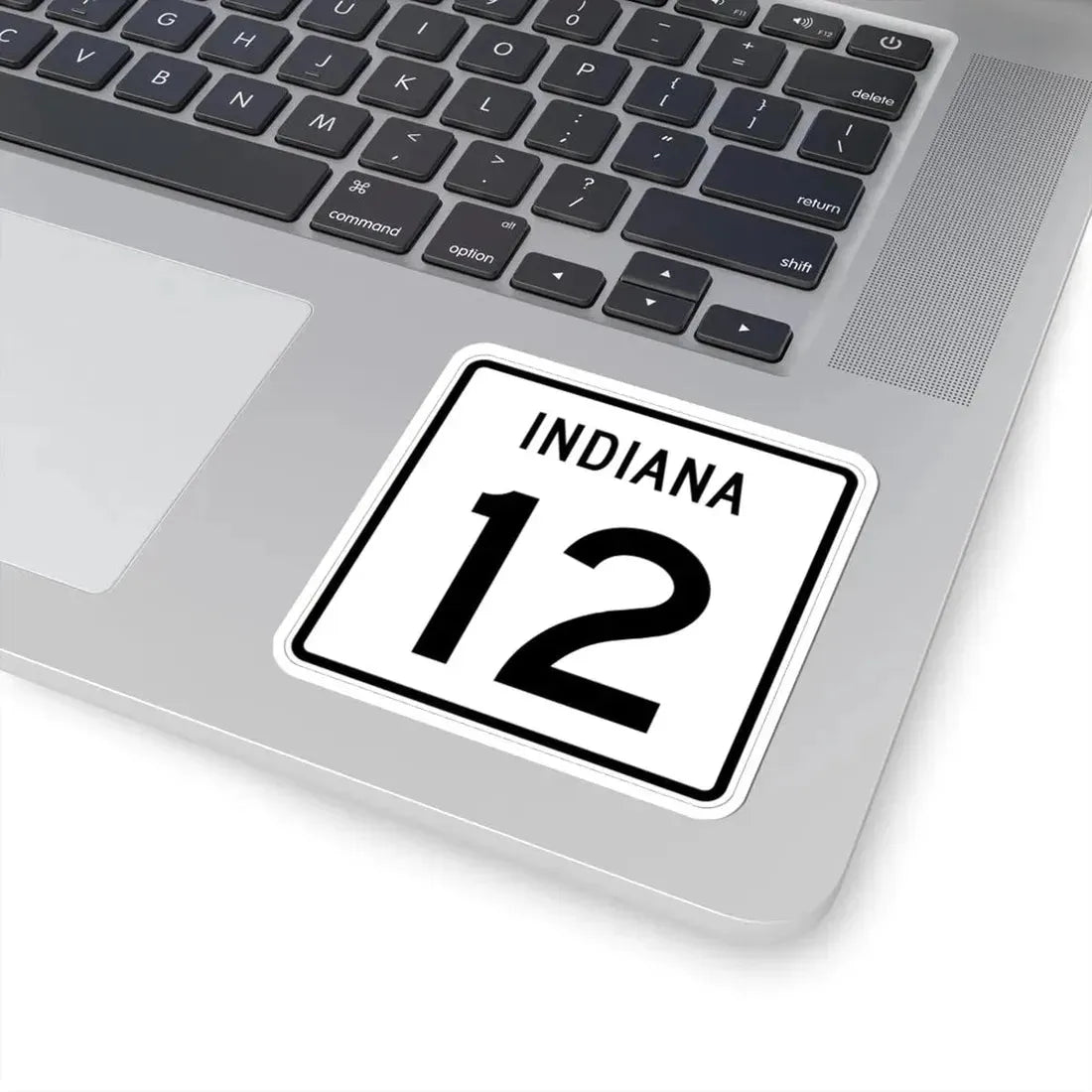 Indiana 12 (Indiana) (Road Sign) STICKER Vinyl Kiss-Cut Decal - The Sticker Space