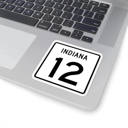 Indiana 12 (Indiana) (Road Sign) STICKER Vinyl Kiss-Cut Decal - The Sticker Space