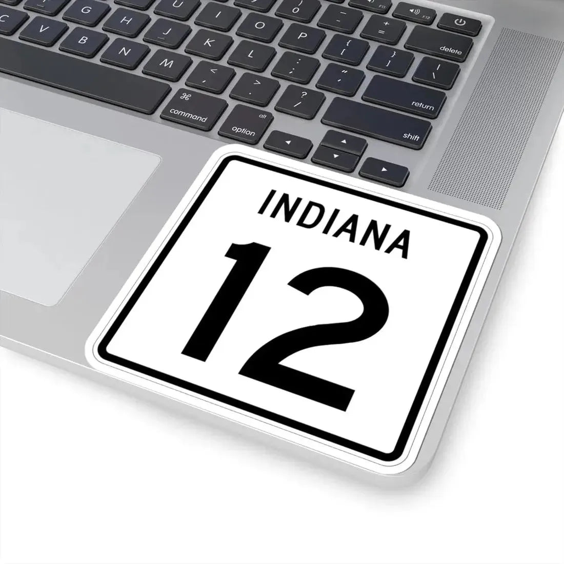 Indiana 12 (Indiana) (Road Sign) STICKER Vinyl Kiss-Cut Decal - The Sticker Space