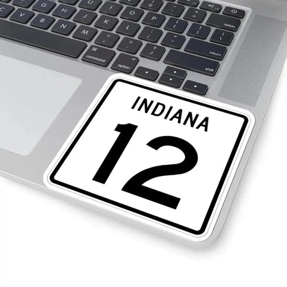 Indiana 12 (Indiana) (Road Sign) STICKER Vinyl Kiss-Cut Decal - The Sticker Space