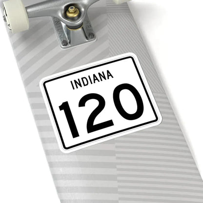 Indiana 120 (Indiana) (Road Sign) STICKER Vinyl Kiss-Cut Decal - The Sticker Space