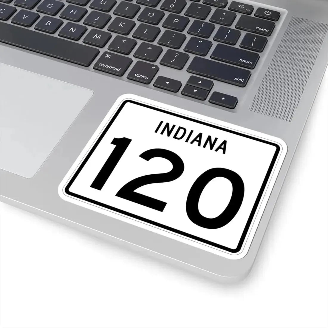 Indiana 120 (Indiana) (Road Sign) STICKER Vinyl Kiss-Cut Decal - The Sticker Space