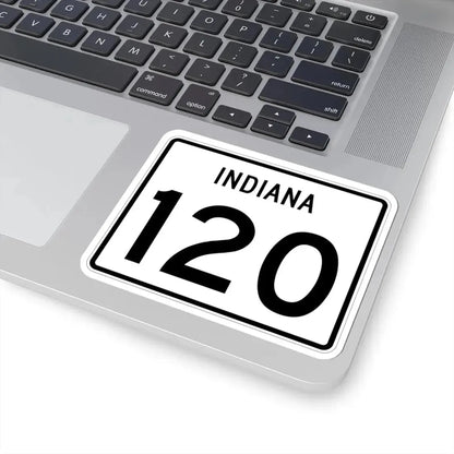 Indiana 120 (Indiana) (Road Sign) STICKER Vinyl Kiss-Cut Decal - The Sticker Space