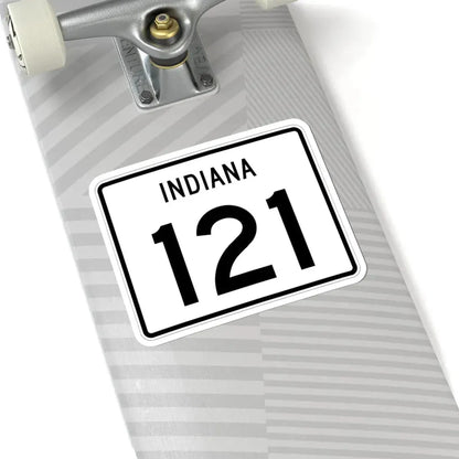Indiana 121 (Indiana) (Road Sign) STICKER Vinyl Kiss-Cut Decal - The Sticker Space