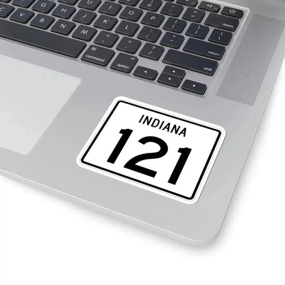 Indiana 121 (Indiana) (Road Sign) STICKER Vinyl Kiss-Cut Decal - The Sticker Space