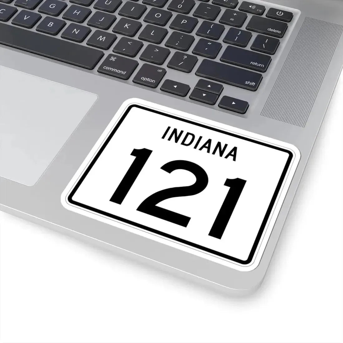 Indiana 121 (Indiana) (Road Sign) STICKER Vinyl Kiss-Cut Decal - The Sticker Space